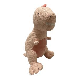 Pillowfort Pink Dinosaur Weighted Decorative Stuffed Plush 14 Inch X 10 Inch